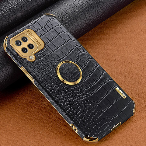 Funda Lujo Cuero Carcasa XD1 para Samsung Galaxy A12 Nacho Negro