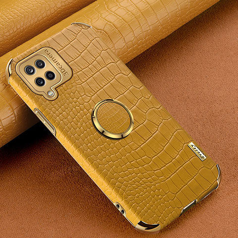 Funda Lujo Cuero Carcasa XD1 para Samsung Galaxy M12 Amarillo