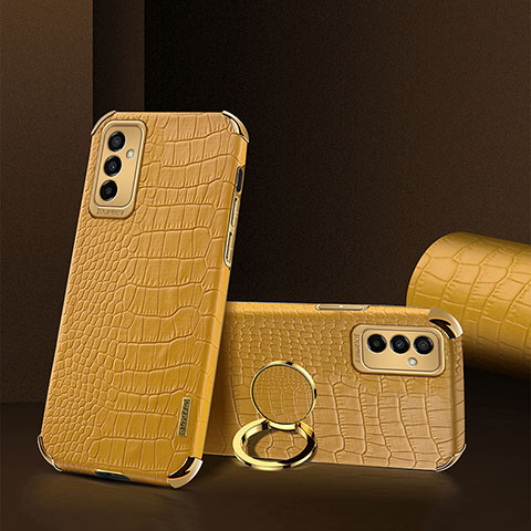 Funda Lujo Cuero Carcasa XD1 para Samsung Galaxy M23 5G Amarillo