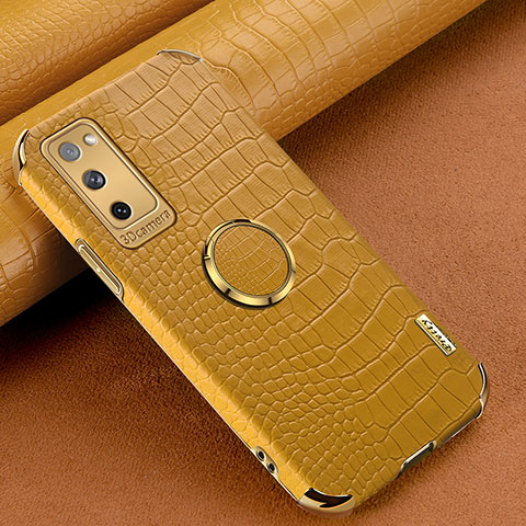 Funda Lujo Cuero Carcasa XD1 para Samsung Galaxy S20 FE (2022) 5G Amarillo