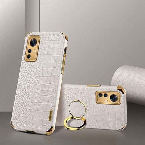 Funda Lujo Cuero Carcasa XD1 para Xiaomi Mi 12T Pro 5G Blanco