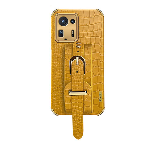 Funda Lujo Cuero Carcasa XD1 para Xiaomi Mi Mix 4 5G Amarillo