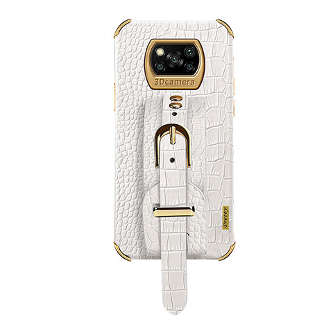 Funda Lujo Cuero Carcasa XD1 para Xiaomi Poco X3 Blanco