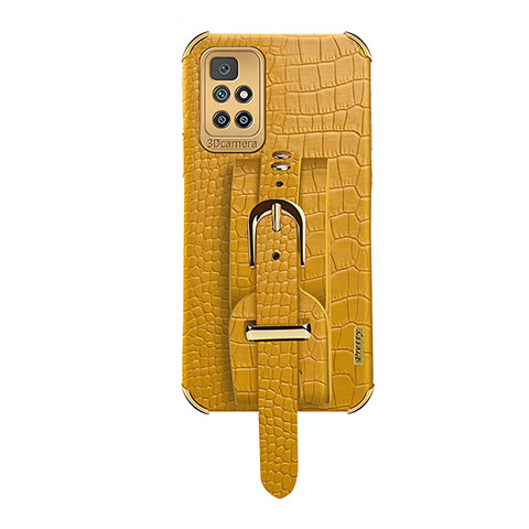 Funda Lujo Cuero Carcasa XD1 para Xiaomi Redmi 10 4G Amarillo