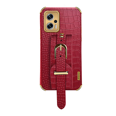 Funda Lujo Cuero Carcasa XD1 para Xiaomi Redmi Note 11T Pro+ Plus 5G Rojo