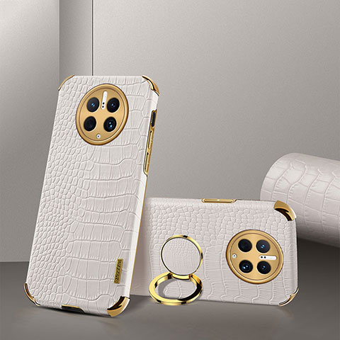 Funda Lujo Cuero Carcasa XD2 para Huawei Mate 50 Pro Blanco