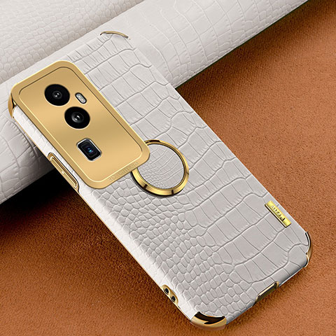 Funda Lujo Cuero Carcasa XD2 para Oppo Reno10 Pro+ Plus 5G Blanco