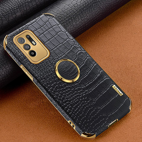 Funda Lujo Cuero Carcasa XD2 para Oppo Reno5 Z 5G Negro