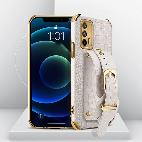 Funda Lujo Cuero Carcasa XD2 para Realme X7 Max 5G Blanco