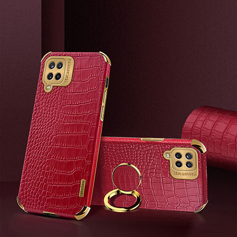 Funda Lujo Cuero Carcasa XD2 para Samsung Galaxy A12 Nacho Rojo