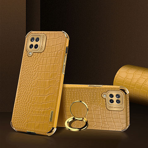 Funda Lujo Cuero Carcasa XD2 para Samsung Galaxy M12 Amarillo