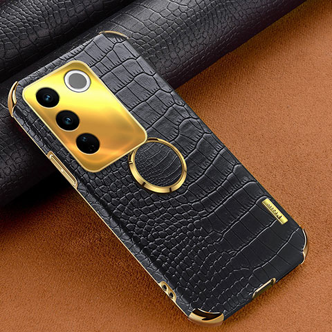 Funda Lujo Cuero Carcasa XD2 para Vivo V27 Pro 5G Negro