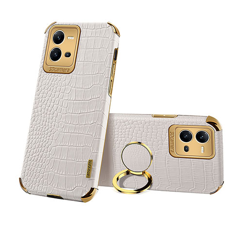 Funda Lujo Cuero Carcasa XD2 para Vivo X80 Lite 5G Blanco