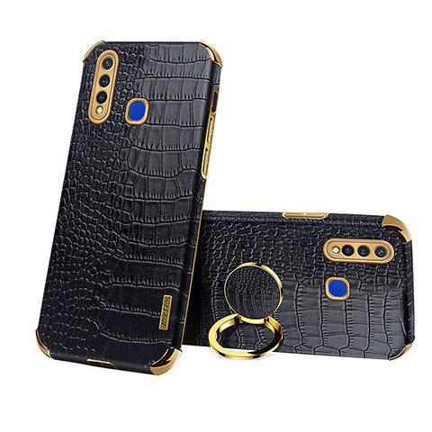 Funda Lujo Cuero Carcasa XD2 para Vivo Y19 Negro