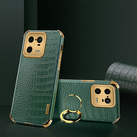 Funda Lujo Cuero Carcasa XD2 para Xiaomi Mi 13 Pro 5G Verde