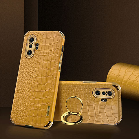 Funda Lujo Cuero Carcasa XD2 para Xiaomi Poco F3 GT 5G Amarillo