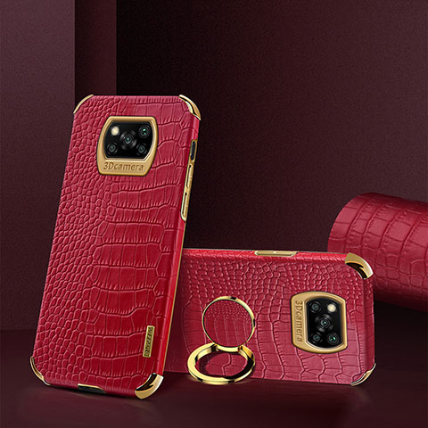 Funda Lujo Cuero Carcasa XD2 para Xiaomi Poco X3 Rojo