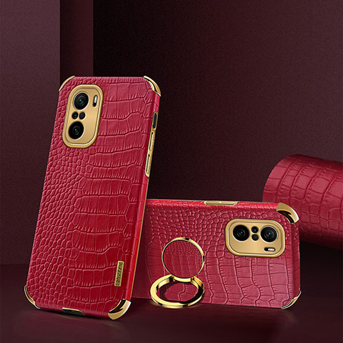 Funda Lujo Cuero Carcasa XD2 para Xiaomi Redmi K40 Pro 5G Rojo