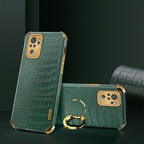 Funda Lujo Cuero Carcasa XD2 para Xiaomi Redmi Note 10 4G Verde