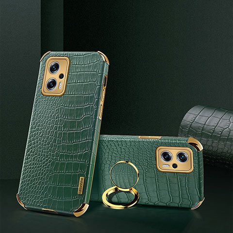 Funda Lujo Cuero Carcasa XD2 para Xiaomi Redmi Note 11T Pro 5G Verde