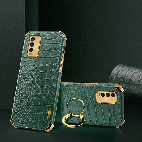 Funda Lujo Cuero Carcasa XD2 para Xiaomi Redmi Note 9 4G Verde