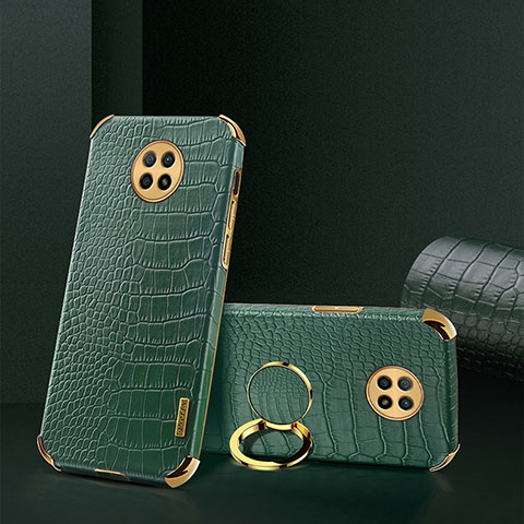 Funda Lujo Cuero Carcasa XD2 para Xiaomi Redmi Note 9 5G Verde