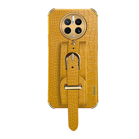 Funda Lujo Cuero Carcasa XD3 para Huawei Mate 50 Pro Amarillo