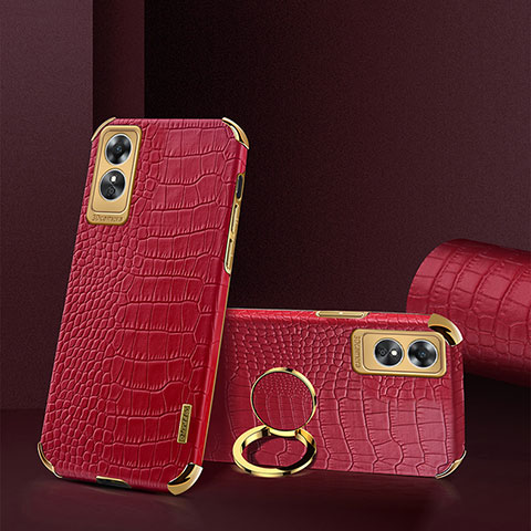 Funda Lujo Cuero Carcasa XD3 para Oppo A17 Rojo