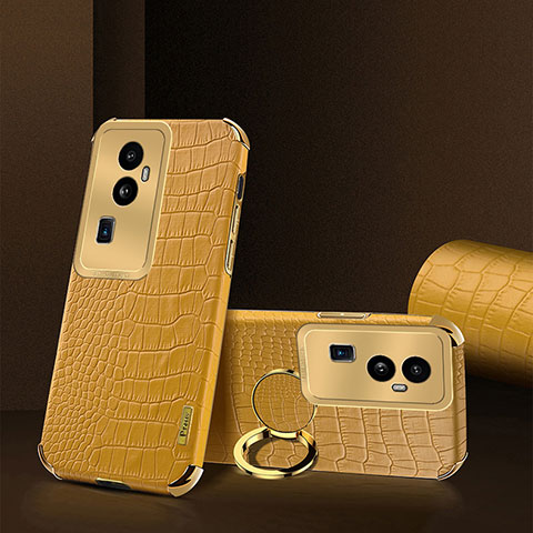 Funda Lujo Cuero Carcasa XD3 para Oppo Reno10 Pro+ Plus 5G Amarillo