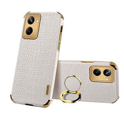 Funda Lujo Cuero Carcasa XD3 para Realme 10 Pro 5G Blanco