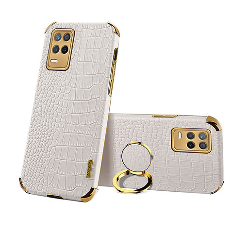 Funda Lujo Cuero Carcasa XD3 para Realme 8 5G Blanco