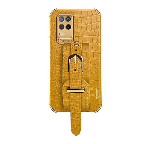 Funda Lujo Cuero Carcasa XD3 para Realme 8 Pro Amarillo