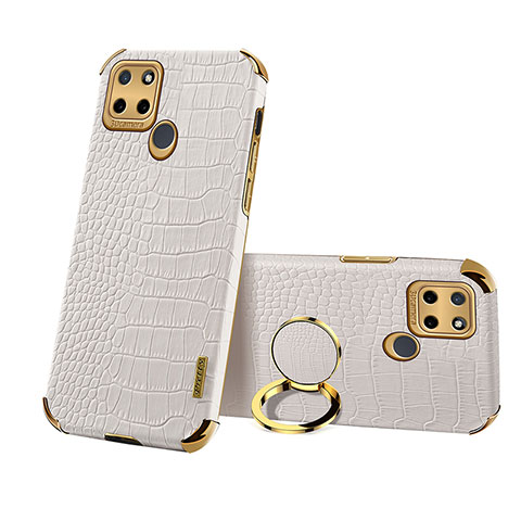 Funda Lujo Cuero Carcasa XD3 para Realme C21Y Blanco