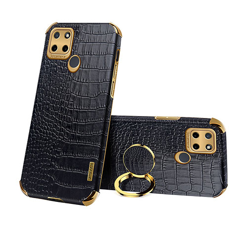 Funda Lujo Cuero Carcasa XD3 para Realme C25Y Negro