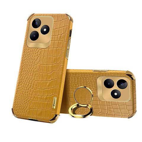 Funda Lujo Cuero Carcasa XD3 para Realme C53 Amarillo