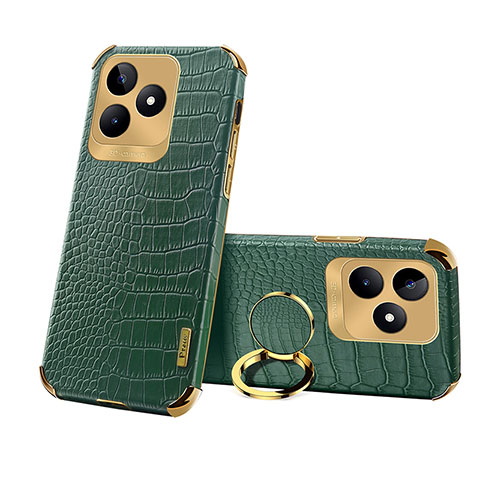 Funda Lujo Cuero Carcasa XD3 para Realme C53 India Verde