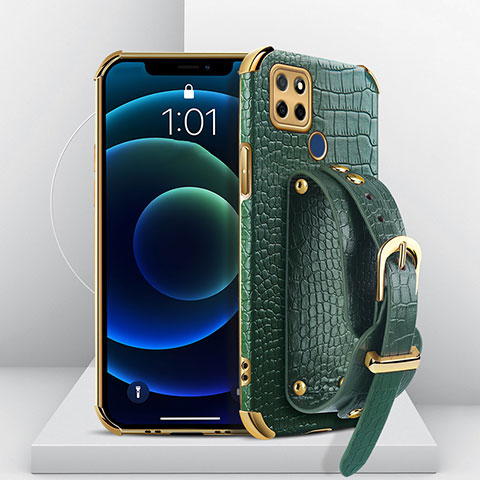 Funda Lujo Cuero Carcasa XD3 para Realme Q2i 5G Verde