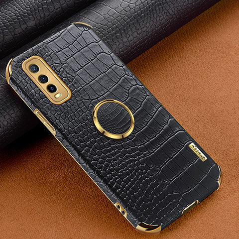 Funda Lujo Cuero Carcasa XD3 para Vivo Y70S 5G Negro