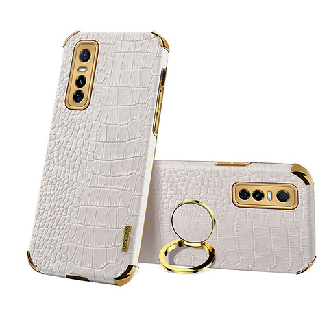 Funda Lujo Cuero Carcasa XD3 para Vivo Y73s 5G Blanco