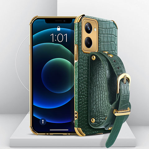 Funda Lujo Cuero Carcasa XD4 para Realme 10 Pro 5G Verde