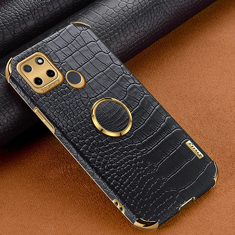 Funda Lujo Cuero Carcasa XD4 para Realme C21Y Negro