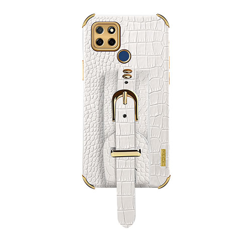 Funda Lujo Cuero Carcasa XD4 para Realme Q2i 5G Blanco