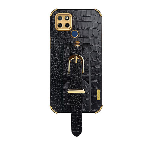 Funda Lujo Cuero Carcasa XD4 para Realme V3 5G Negro