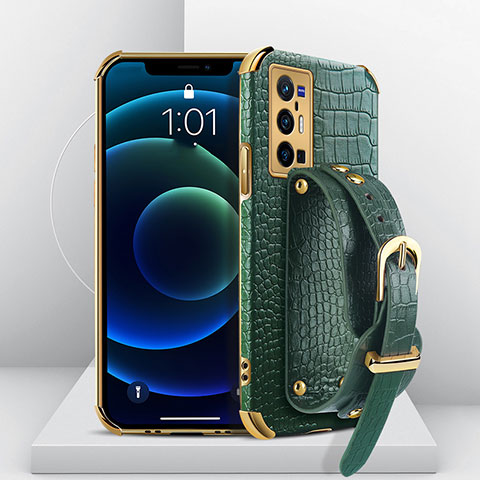 Funda Lujo Cuero Carcasa XD4 para Vivo X70 Pro+ Plus 5G Verde