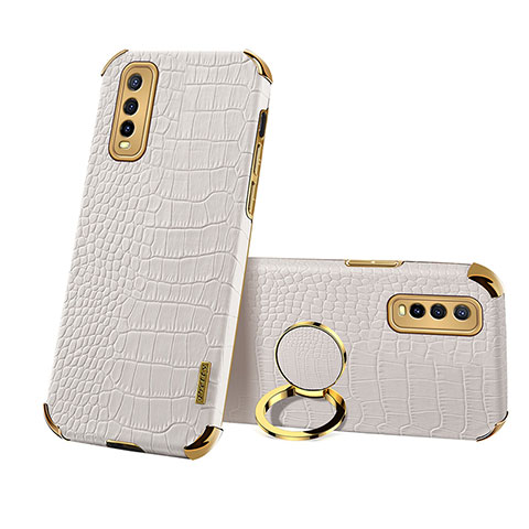 Funda Lujo Cuero Carcasa XD4 para Vivo Y50t Blanco