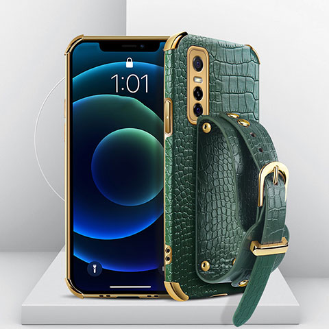 Funda Lujo Cuero Carcasa XD4 para Vivo Y73s 5G Verde