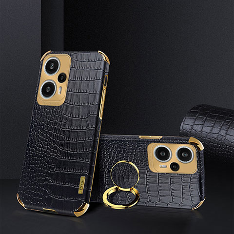 Funda Lujo Cuero Carcasa XD4 para Xiaomi Poco F5 5G Negro