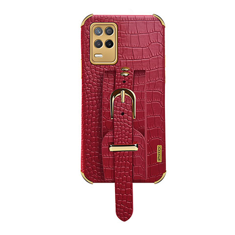 Funda Lujo Cuero Carcasa XD5 para Realme 8s 5G Rojo