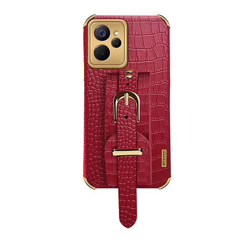 Funda Lujo Cuero Carcasa XD5 para Realme 9i 5G Rojo