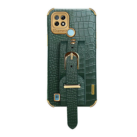 Funda Lujo Cuero Carcasa XD5 para Realme C21 Verde